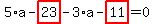 5%2Aa-highlight_red%28+23+%29-3%2Aa-highlight_red%28+11+%29=0