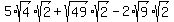 5%2Asqrt%284%29%2Asqrt%282%29%2Bsqrt%2849%29%2Asqrt%282%29-2%2Asqrt%289%29%2Asqrt%282%29