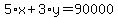 5%2Ax%2B3%2Ay=90000