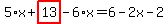 5%2Ax%2Bhighlight_red%28+13+%29-6%2Ax=6-2x-2