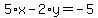5%2Ax-2%2Ay=-5