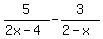 5%2F%282x-4%29-3%2F%282-x%29