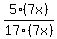 5%2F17+%2A+%287x%29%2F%287x%29