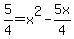 5%2F4+=+x%5E2+-+5x%2F4%29