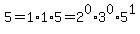 5=1%2A1%2A5=2%5E0%2A3%5E0%2A5%5E1