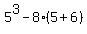 5%5E3-8%285%2B6%29