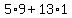 5+%2A+9+%2B+13%2A1