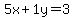 5+x+%2B+1+y+=+3
