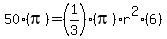 50%28pi%29=%281%2F3%29%28pi%29r%5E2%286%29