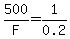 500%2FF+=+1%2F0.2