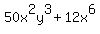 50x%5E2y%5E3%2B12x%5E6+