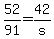 52%2F91=42%2Fs