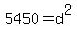 5450+=+d%5E2