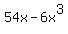 54x+-+6x%5E3