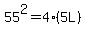 55^2=4(5L)