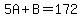 5A%2BB=172