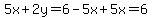 5x%2B2y=6-5x%2B5x=6