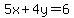 5x%2B4y+=+6
