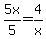 5x%2F5+=+4%2Fx