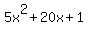 5x%5E2%2B20x%2B1