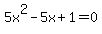 5x%5E2+-5x%2B+1+=+0