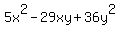 5x^2-29xy+36y^2