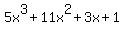 5x%5E3+%2B+11x%5E2+%2B+3x+%2B+1