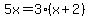5x = 3(x+2)