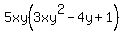 5xy%283xy%5E2+-+4y+%2B+1%29