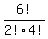 6!/2!4!