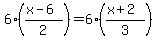 6%28%28x-6%29%2F2%29+=+6%28%28x%2B2%29%2F3%29