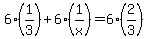 6%281%2F3%29%2B6%281%2Fx%29=6%282%2F3%29