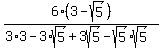 6%283-sqrt%285%29%29%2F%283%2A3-3%2Asqrt%285%29%2B3sqrt%285%29-sqrt%285%29%2Asqrt%285%29%29