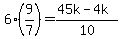6%289%2F7%29=%2845k-4k%29%2F10
