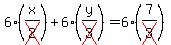 6(x/cross(2))+6(y/cross(3))=6(7/cross(3))