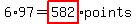 6%2A97=highlight%28582%29points