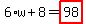 6%2Aw%2B8=highlight_red%28+98+%29