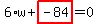 6%2Aw%2Bhighlight_red%28+-84+%29=0