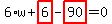 6%2Aw%2Bhighlight_red%28+6+%29-highlight_red%28+90+%29=0