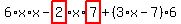 6%2Ax%2Ax-highlight_red%28+2+%29%2Ax%2Ahighlight_red%28+7+%29%2B%283%2Ax-7%29%2A6
