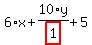 6%2Ax%2B10%2Fhighlight_red%28+1+%29%2Ay%2B5