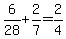 6%2F28+%2B+2%2F7+=+2%2F4