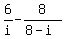 6%2Fi+-+8%2F%288-i%29