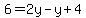 6=2y-y%2B4