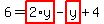 6=highlight_red%28+2%2Ay+%29-highlight_red%28+y+%29%2B4