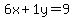 6+x+%2B+1+y+=+9