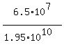 6.5%2A10%5E7%2F%281.95%2A10%5E10%29