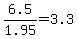 6.5%2F1.95=3.3