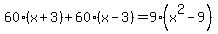 60(x+3)+60(x-3)=9(x^2-9)