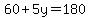60%2B5y=180